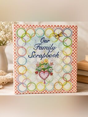 Our Family Scrapbook Memory Album Keepsake Book Vintage Style